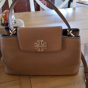 Tory Burch Top Handle Crossbody in Tan